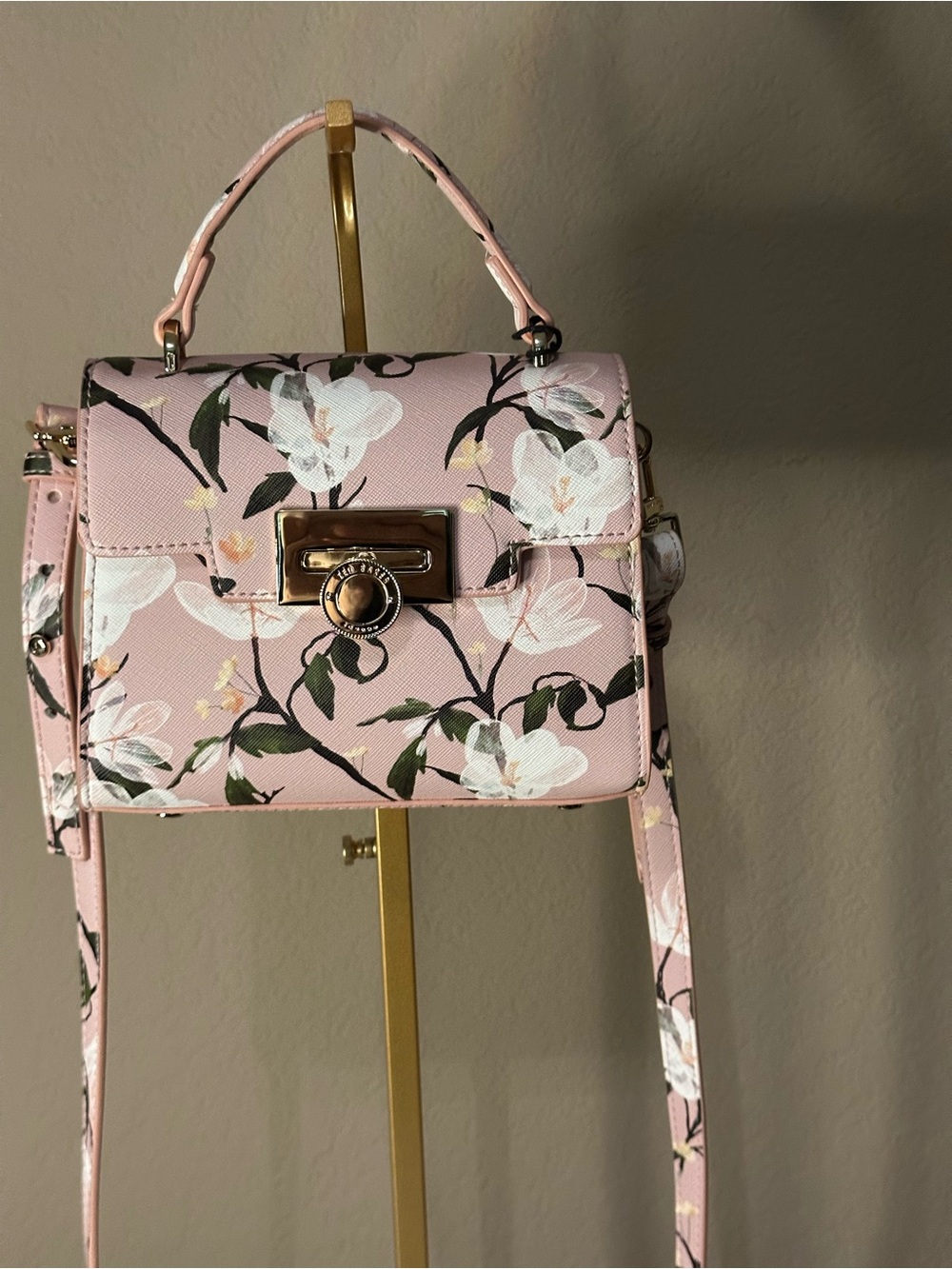 Ted Baker London Floral Pink Top-Handle Crossbody Bag NWT
